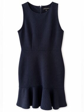 Banana Republic Navy Textured Peplum Sheath Dress Size 2